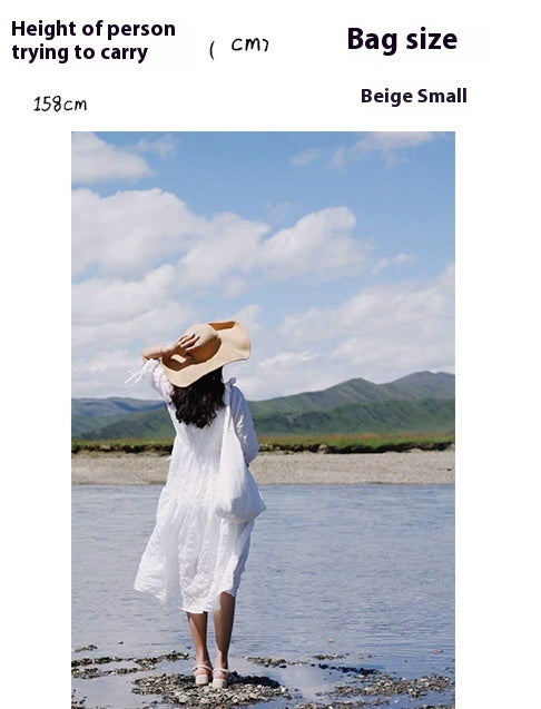 Slouchy Single Shoulder Crossbody Canvas Bag Retro Simplicity