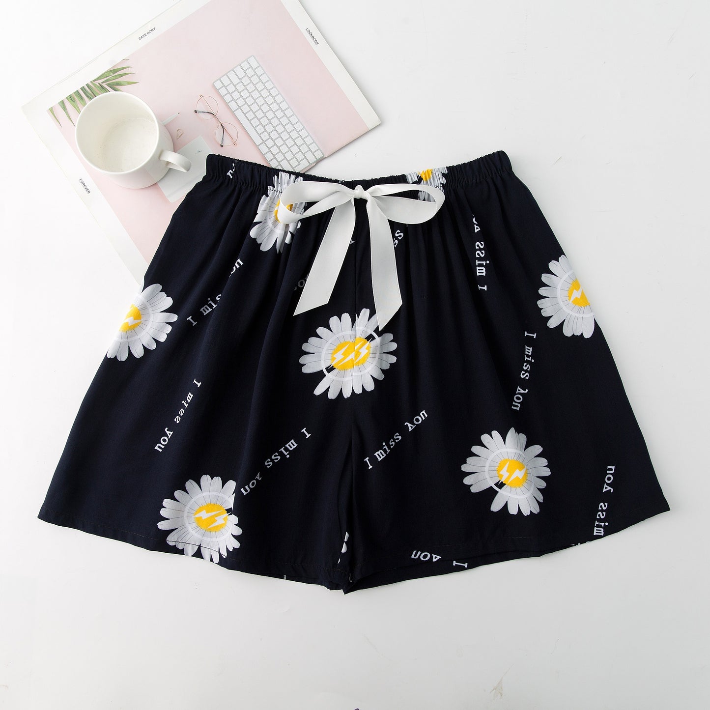 Shorts til kvinder Sommer Nye Pyjamasbukser i store størrelser, løse og tynde
