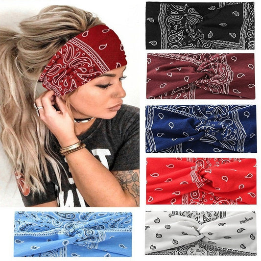 Wide Cotton Elastic Headband Female Hood