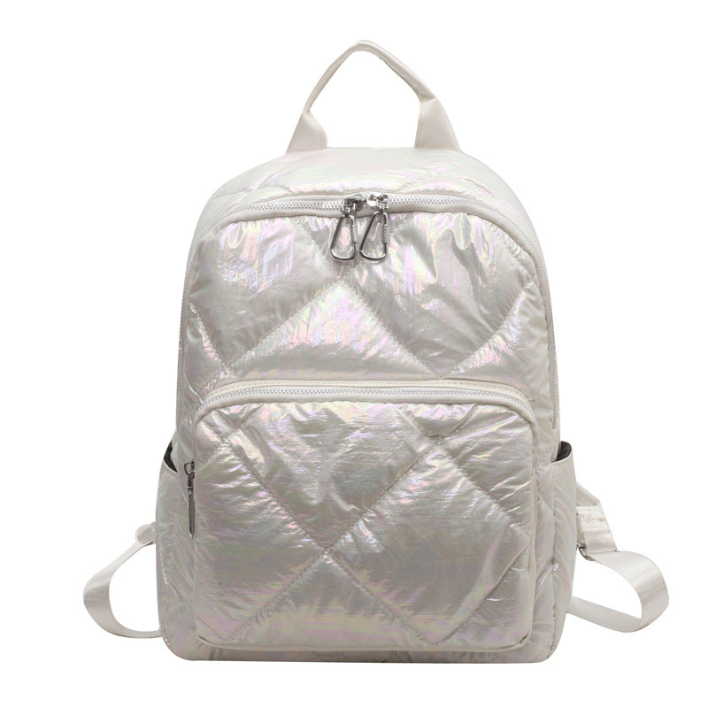 Embroidery Thread Backpack Girls Shopping Korean Simple All-match Cotton