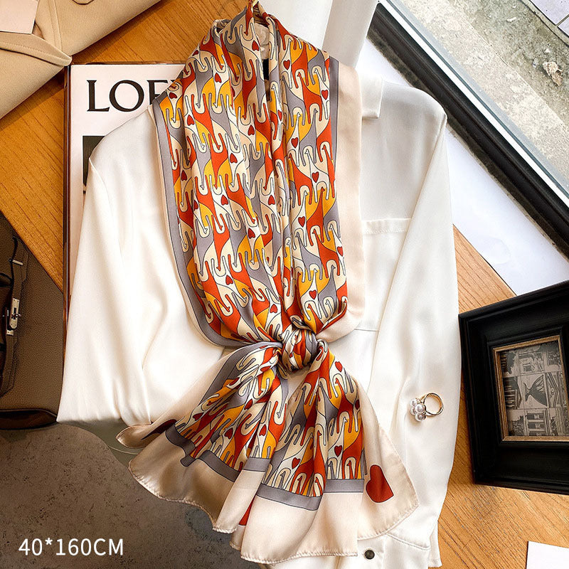 Simple And Generous Sunscreen Shawl Women's Mid-length Scarf