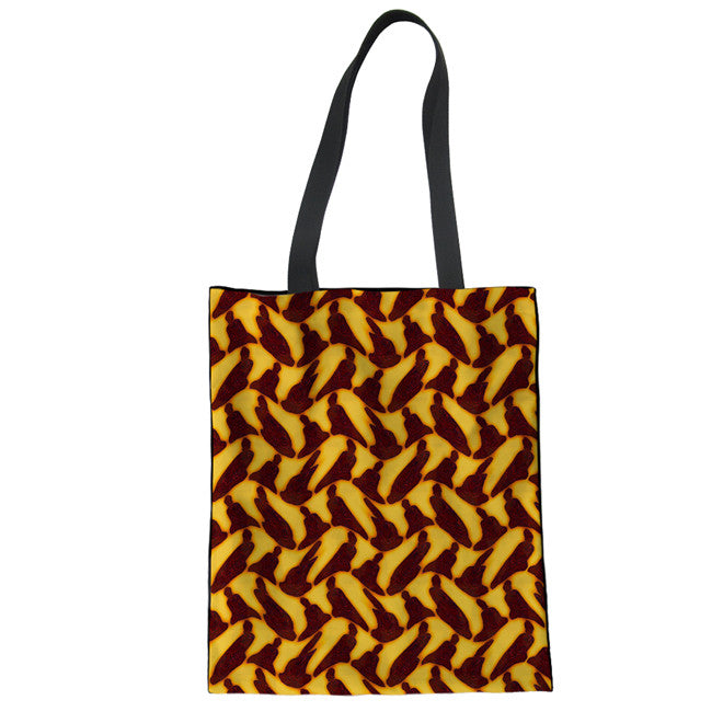 Geometric Stripes Circle Printing Exotic New Student Creative Canvas Bag