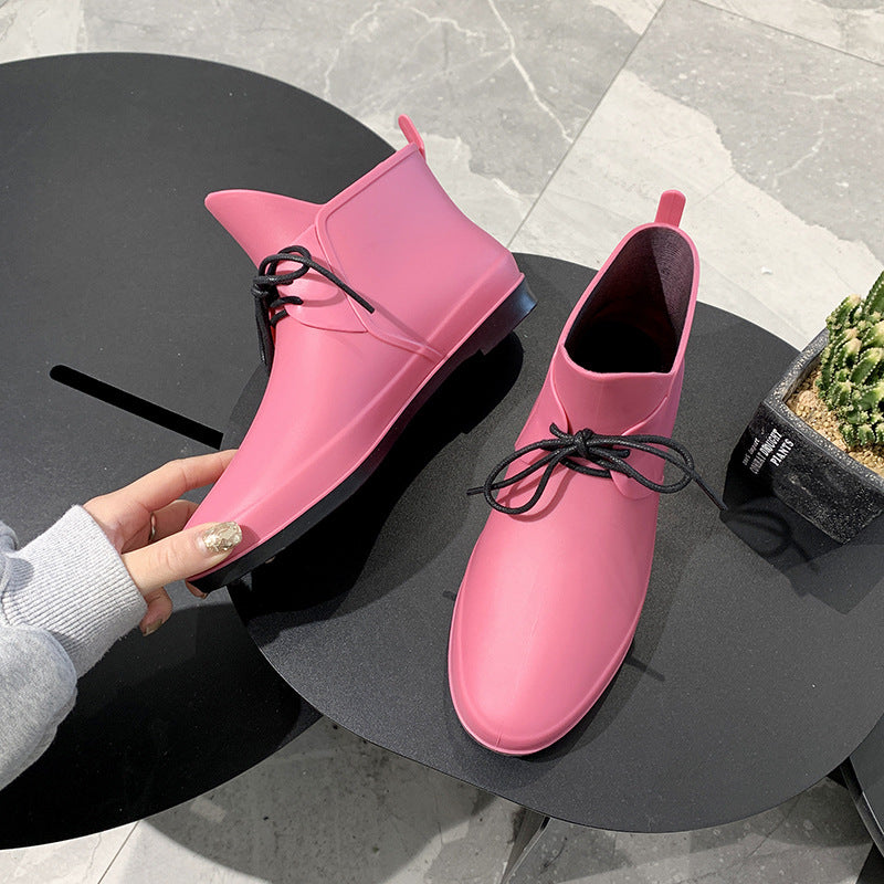 Women's Short Tube Grocery Shopping Waterproof Kitchen Rubber Shoes