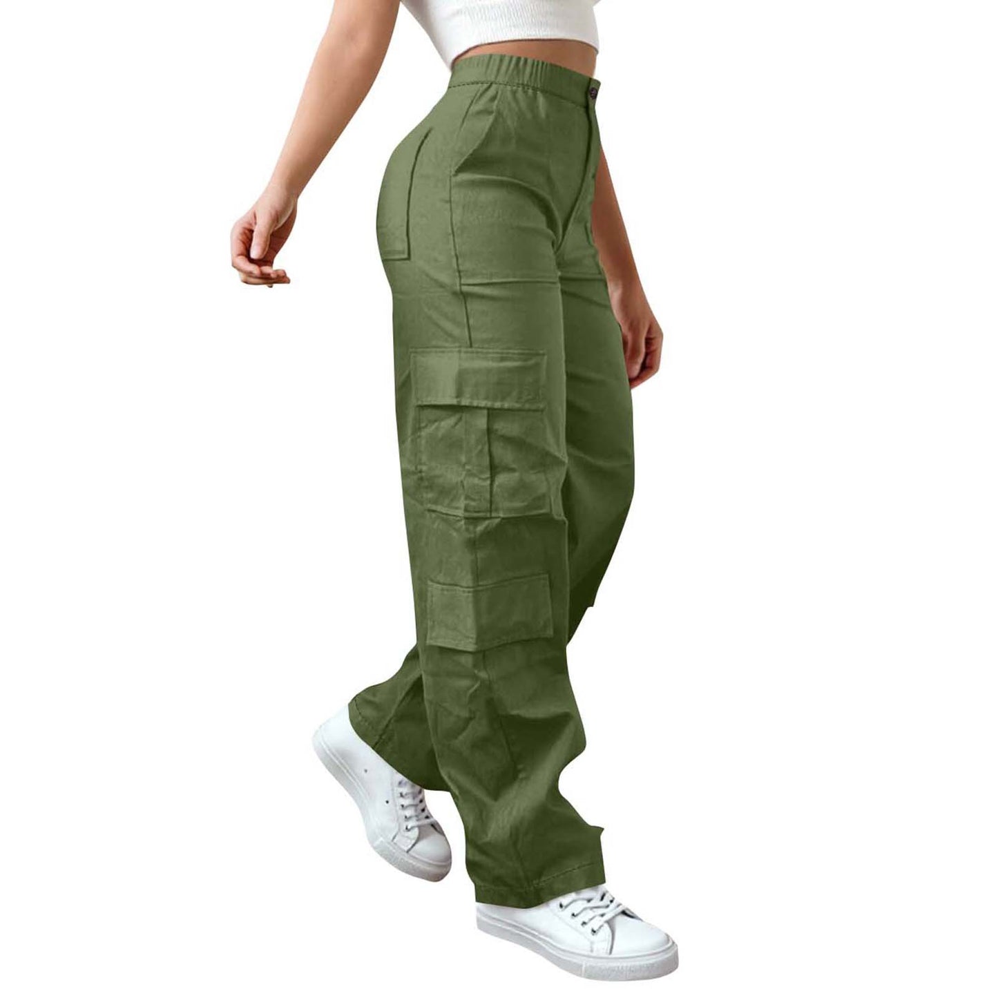 Waist Button Strip Zipper With Pockets Outdoor Mountaineering Leisure Overalls Trousers