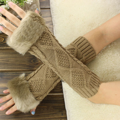 Driving And Riding Twist Knitted Arm Cover