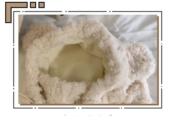 Cute Plush Bear Ear Protection Hat