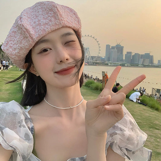 Korean Summer Thin Pleated Painter Hat