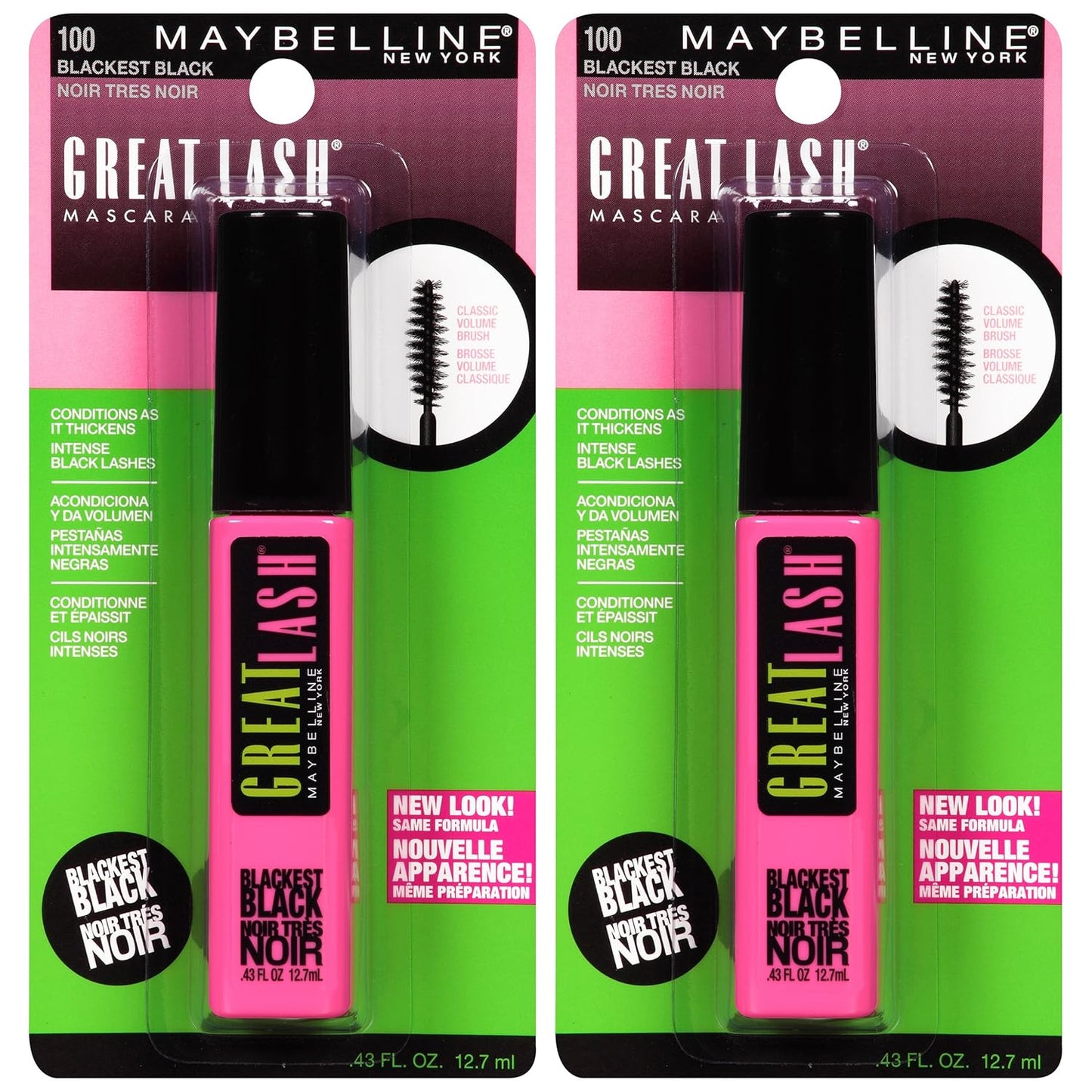 Great Lash Lots of Lashes Washable Mascara, Volumizing, Thickening and Curling Mascara, Very Black, 1 Count