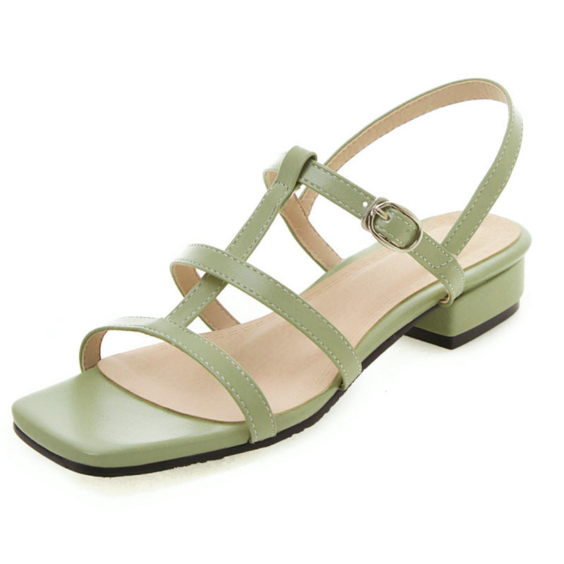 Women's Low Heel Open Toe Sandals Plus Size