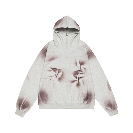 Spraymalet Tie-Dye Rullekrave Hættetrøje Herre Løs Casual
