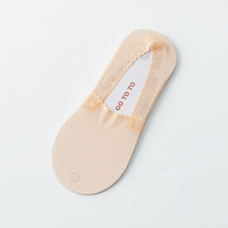 Boat Socks Ladies Ice Silk Socks Thin Shallow