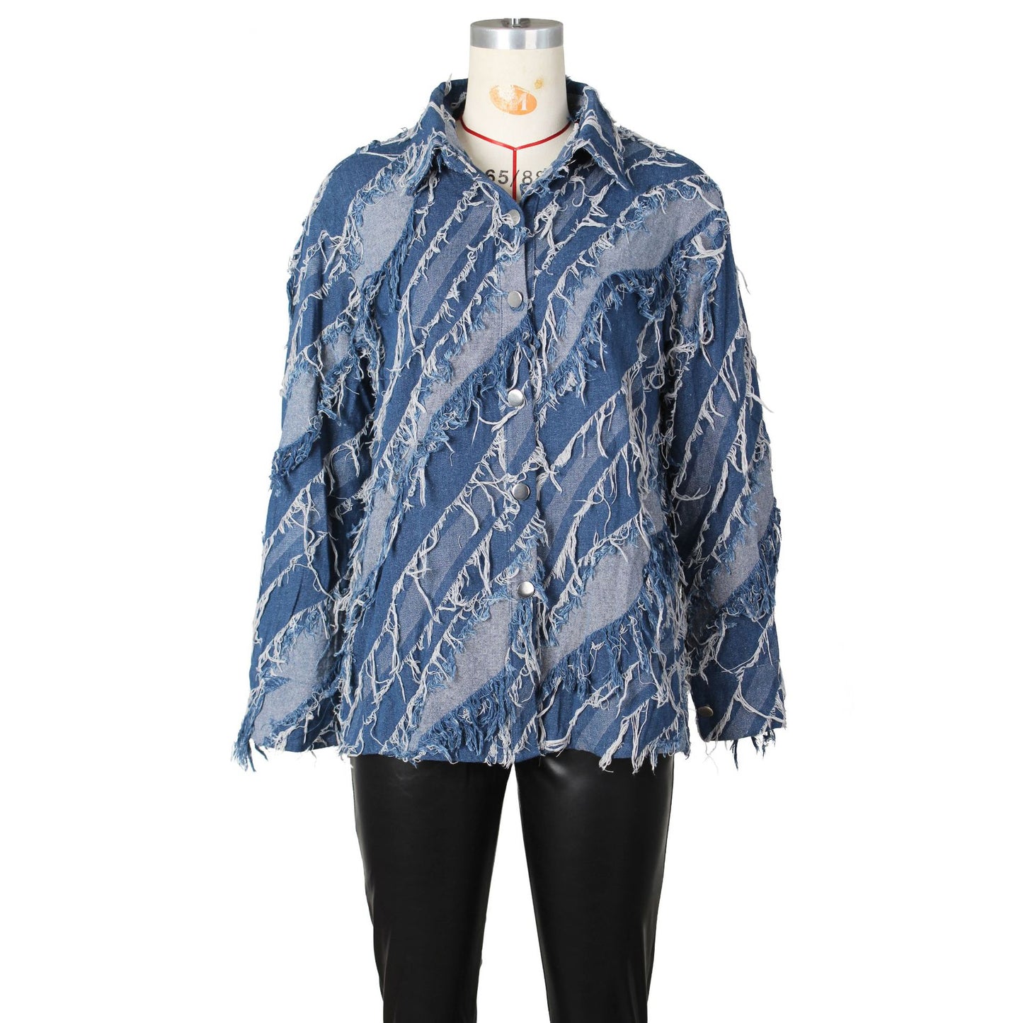 Loose Personality Tassel Denim Jacket Coat