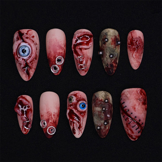 Halloween Wear 30 Pieces Of Almond 3D Stereo