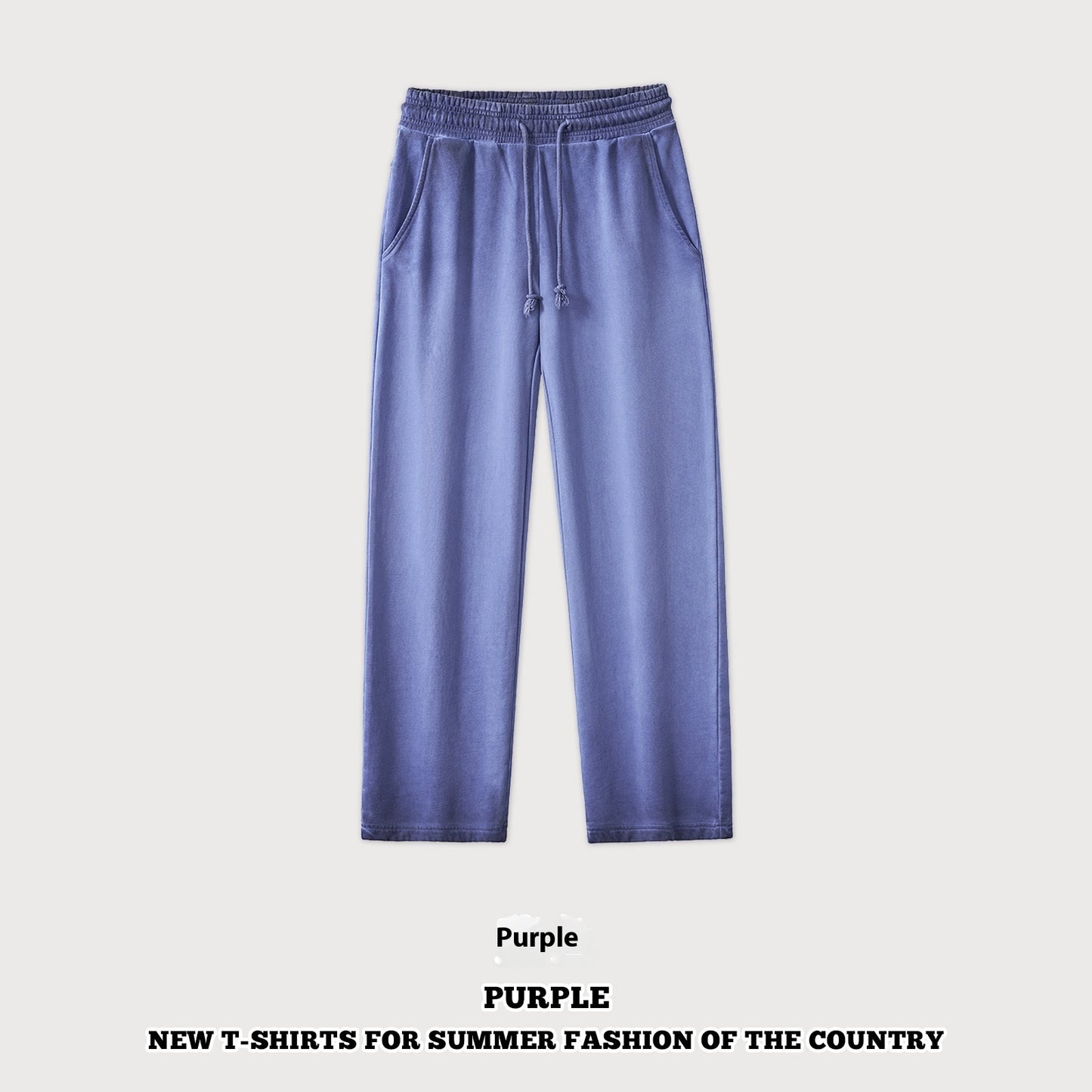 Washed Old Mop Pants Pure Cotton Men