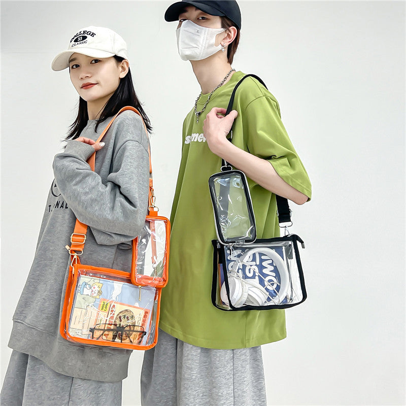 New Womens PVC Transparent Crossbody Bag