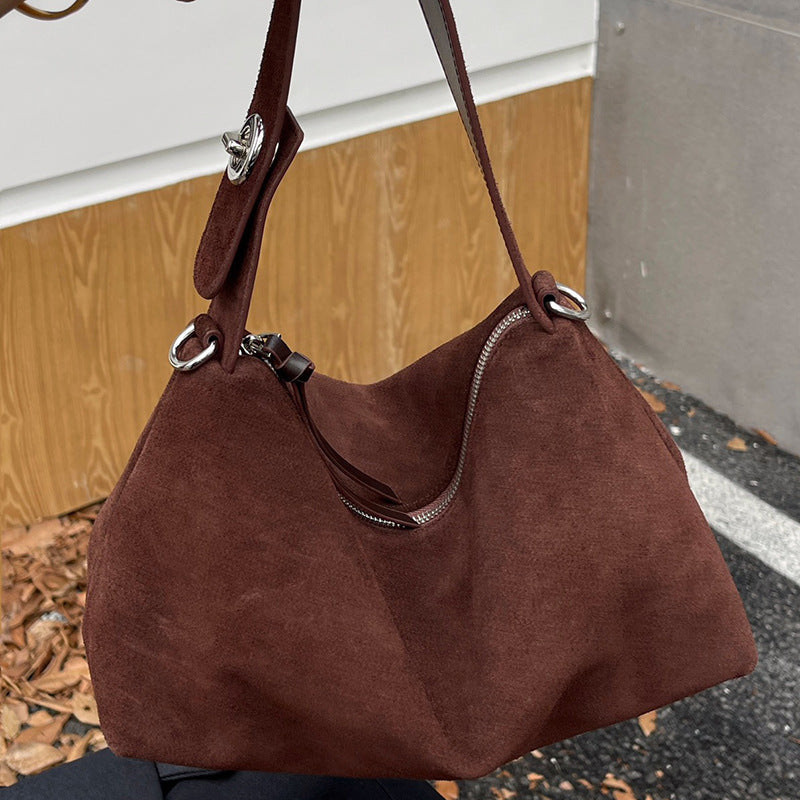 Women's Bag New Niche Suede Underarm Baguette