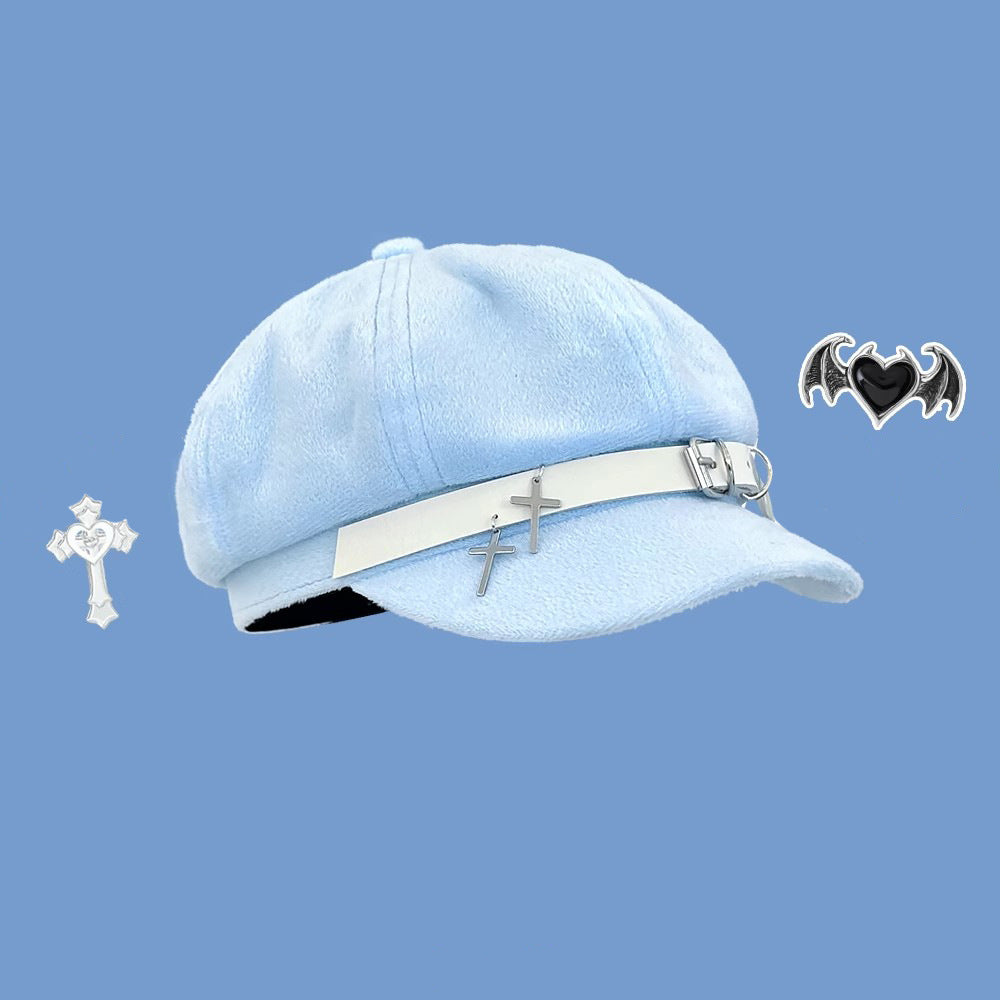 Cute New Style For Girls In Blue Berets