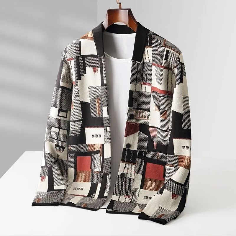 Særligt Design Geometrisk Oliemaleri Camouflage Top Mænd