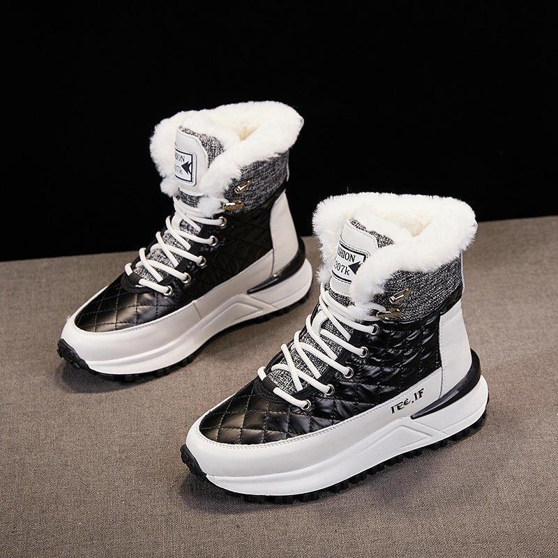Ladies Thick-soled And Velvet Thick Warm Cotton Boots