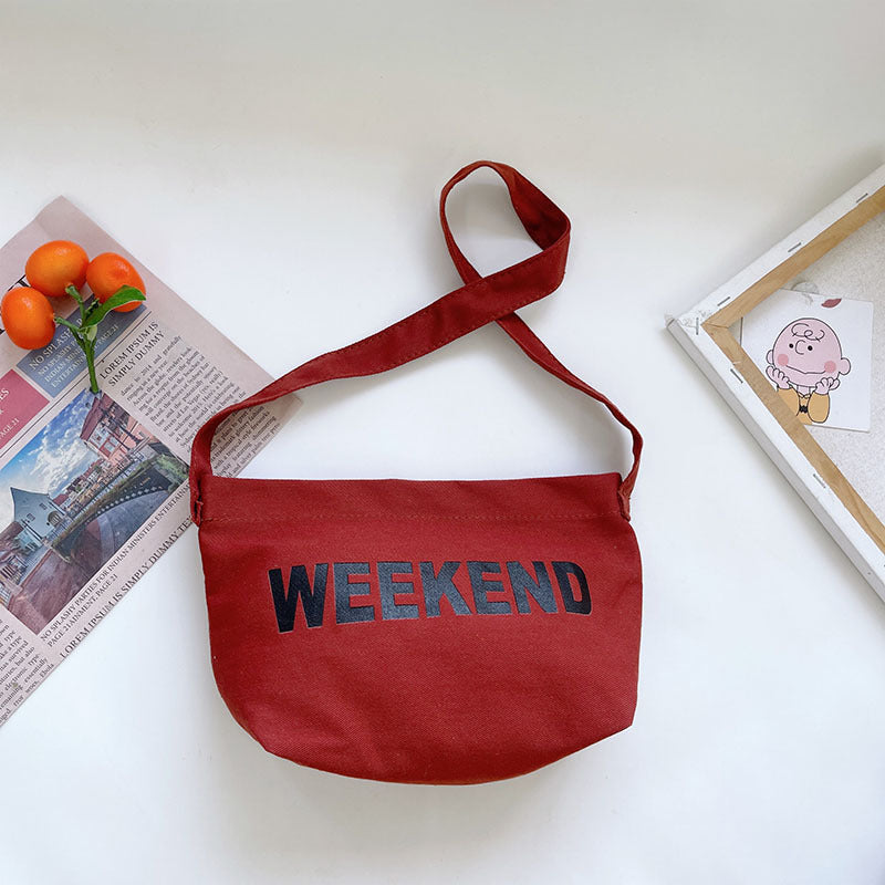 Crossbody Accessories English Letters Cloth Bag