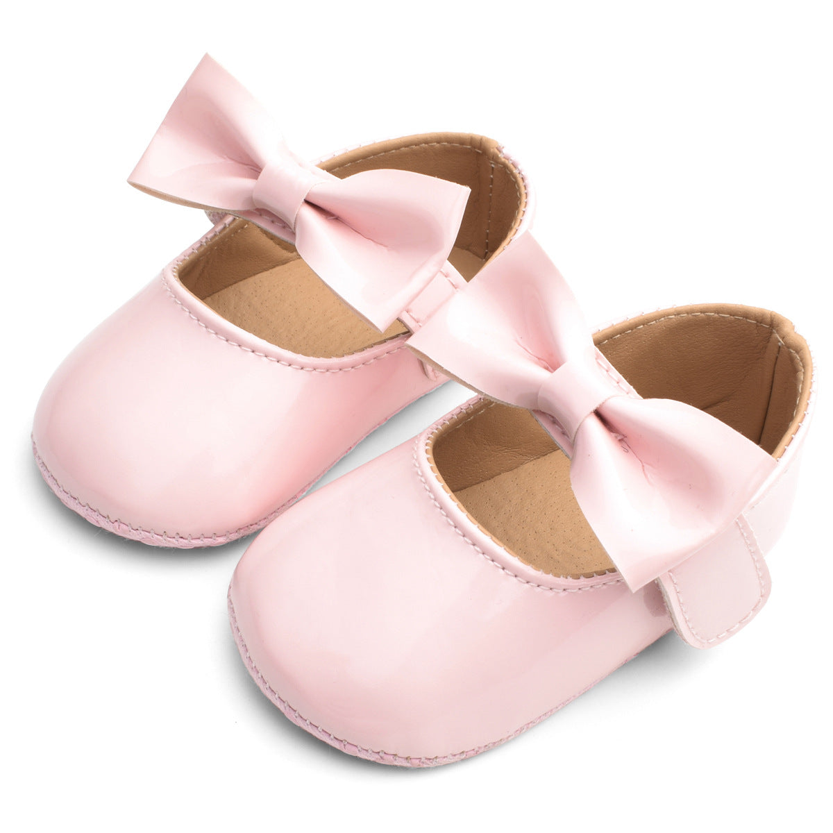 Cute Baby Girl Patent Leather Bowknot Toddler Shoes