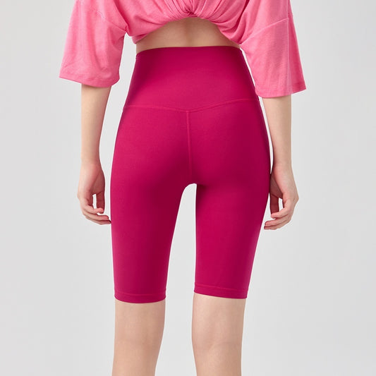 High Waist Belly Contracting Fitness Shorts Women's Tight Four Points Yoga Pants