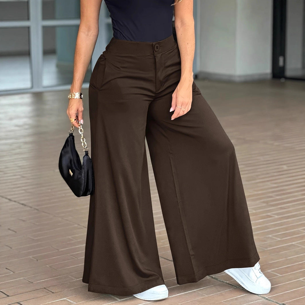 High Waist Drooping Wide Leg Pants Baggy Pants Straight-leg Trousers