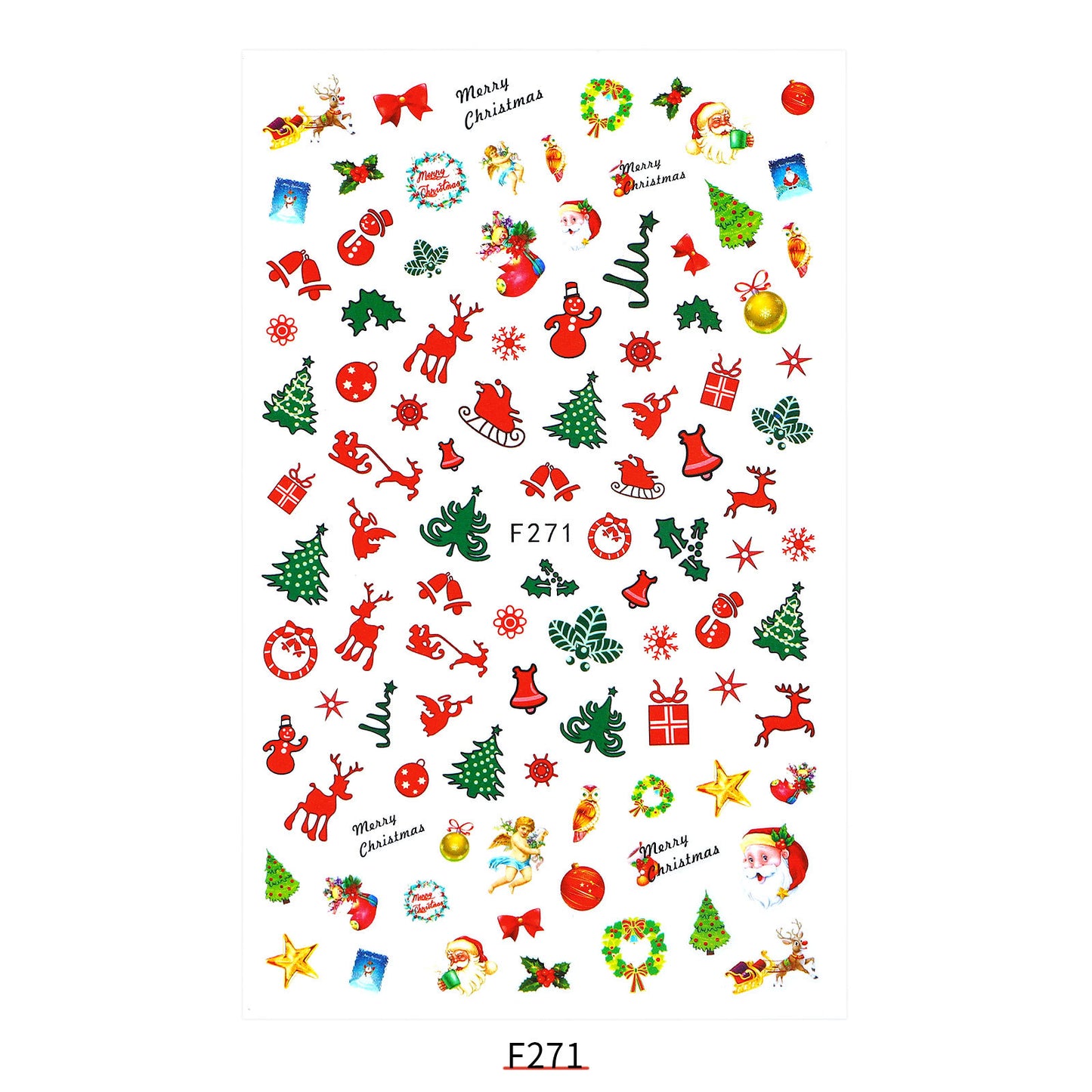 New Nail Sticker Santa Claus Decal Strap Adhesive