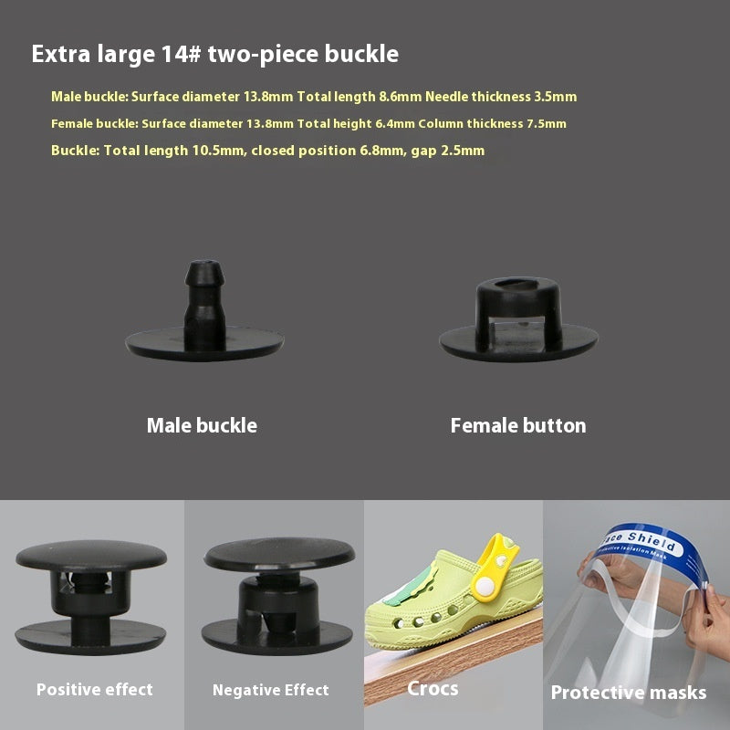 Cave Shoes Plastic Buttons And Rubber Side Edges