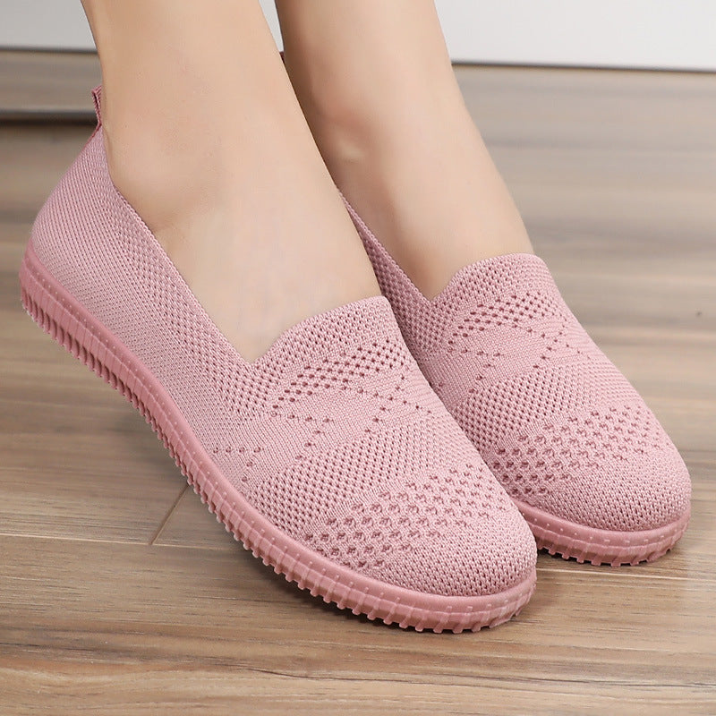 Autumn Breathable Casual Flat Bottom Middle-aged And Elderly Mother Shoes