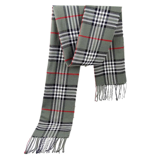 Men's Versatile Reversible Checkered Shawl Scarf