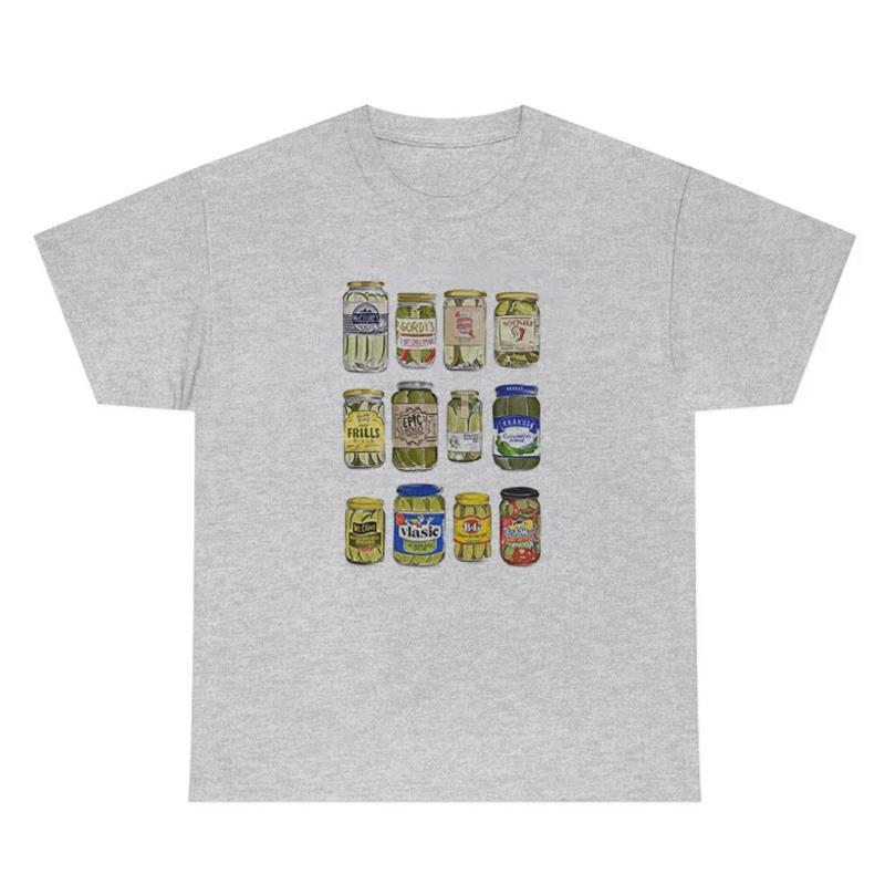 Europæisk og amerikansk retrotrykt udenrigshandel T-shirt sød ensfarvet