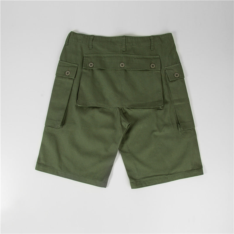 Retro Military Uniform Multi-bag Shorts