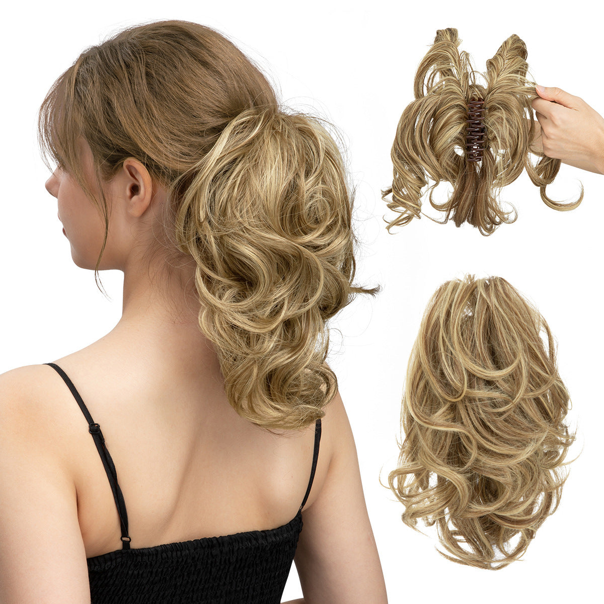 Wig Grip Ponytail Short Female Adjustable Fluffy Natural Short