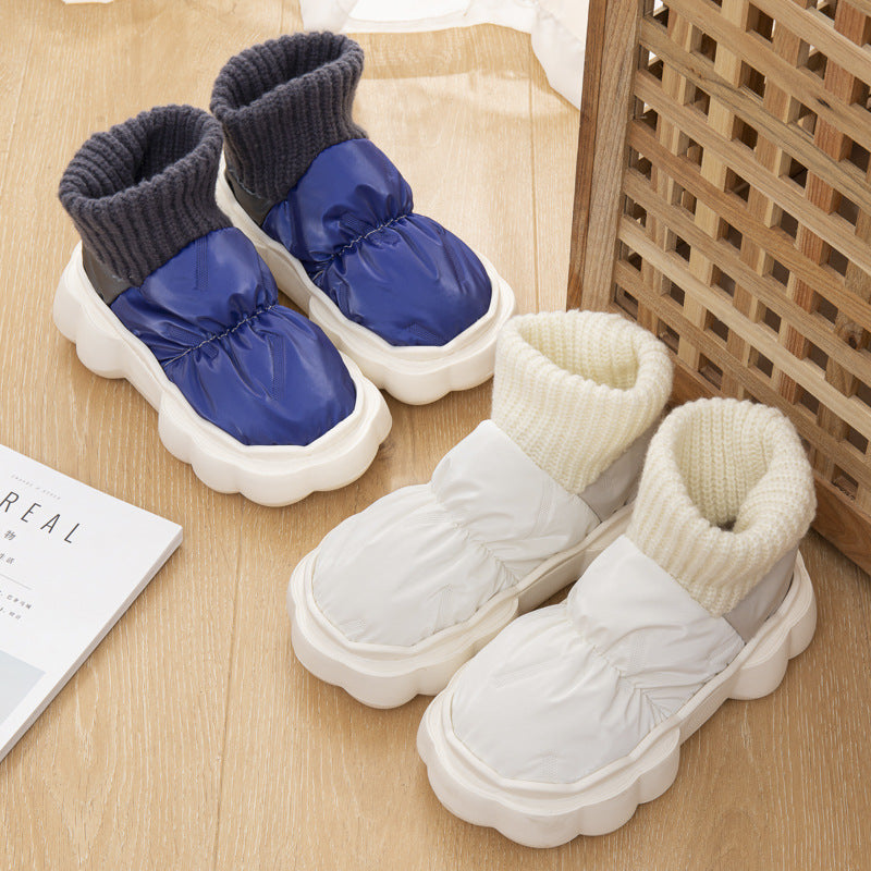 Men's Color Blocking High Top Cotton Shoes