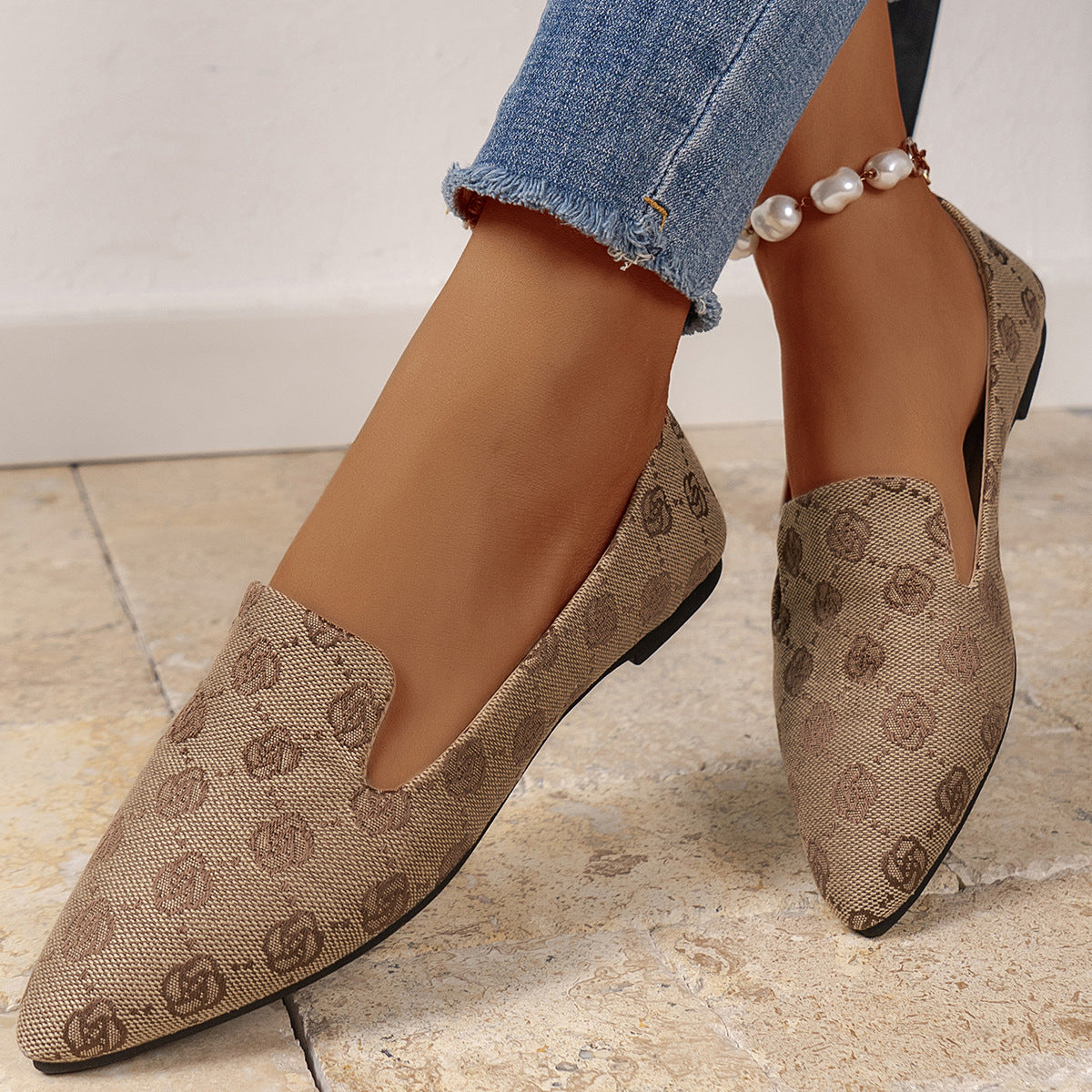 Casual Bag Head Cover Foot Shallow Mouth Flat Pumps