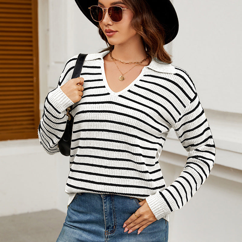 Long Sleeve Simple Style Pullover Knitting Bottoming Shirt