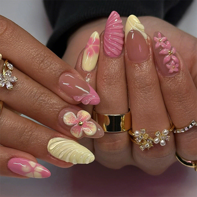 Women's Three-dimensional Flower Butterfly Love Nail Sticker