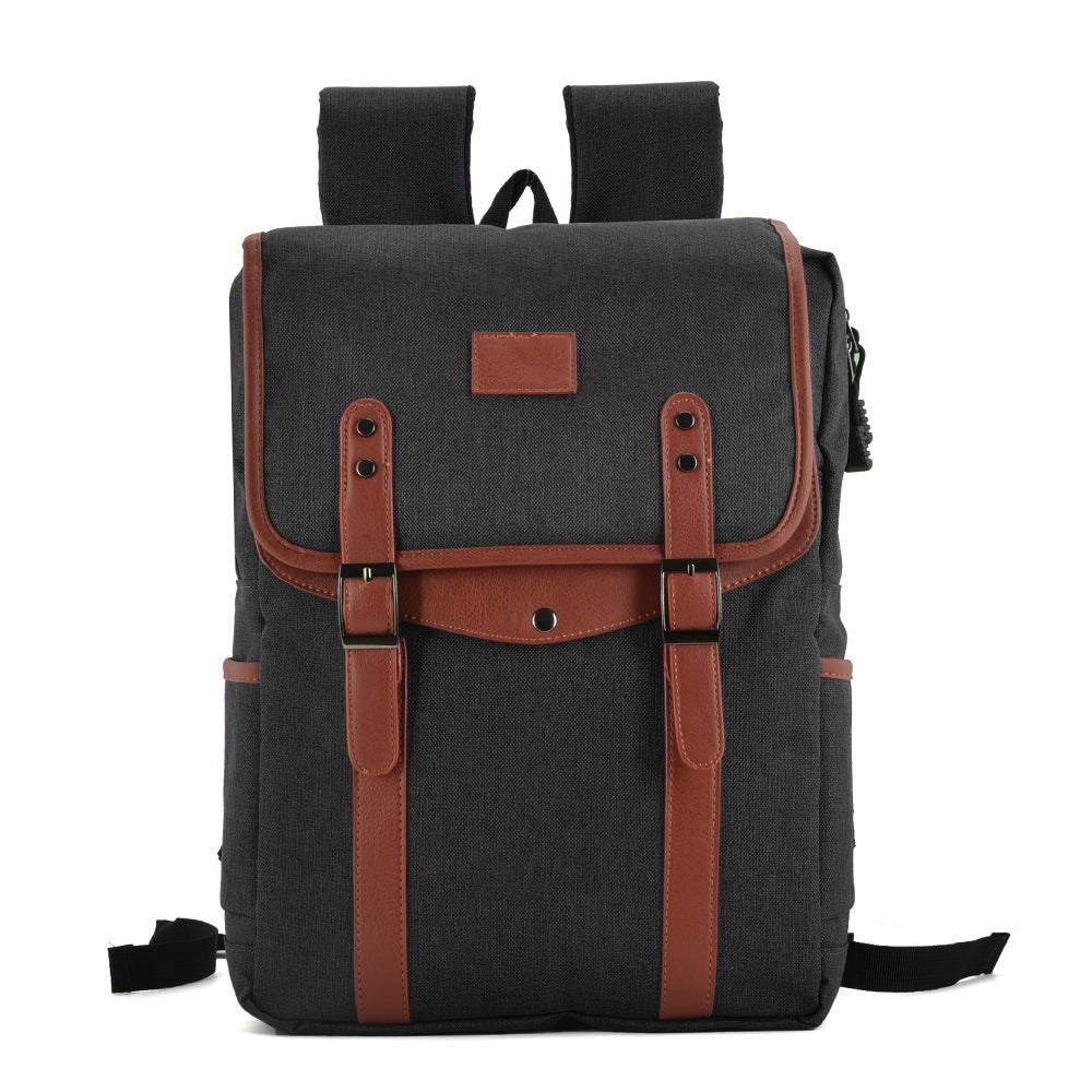 Men's Fashion Casual Large Capacity Canvas Backpack