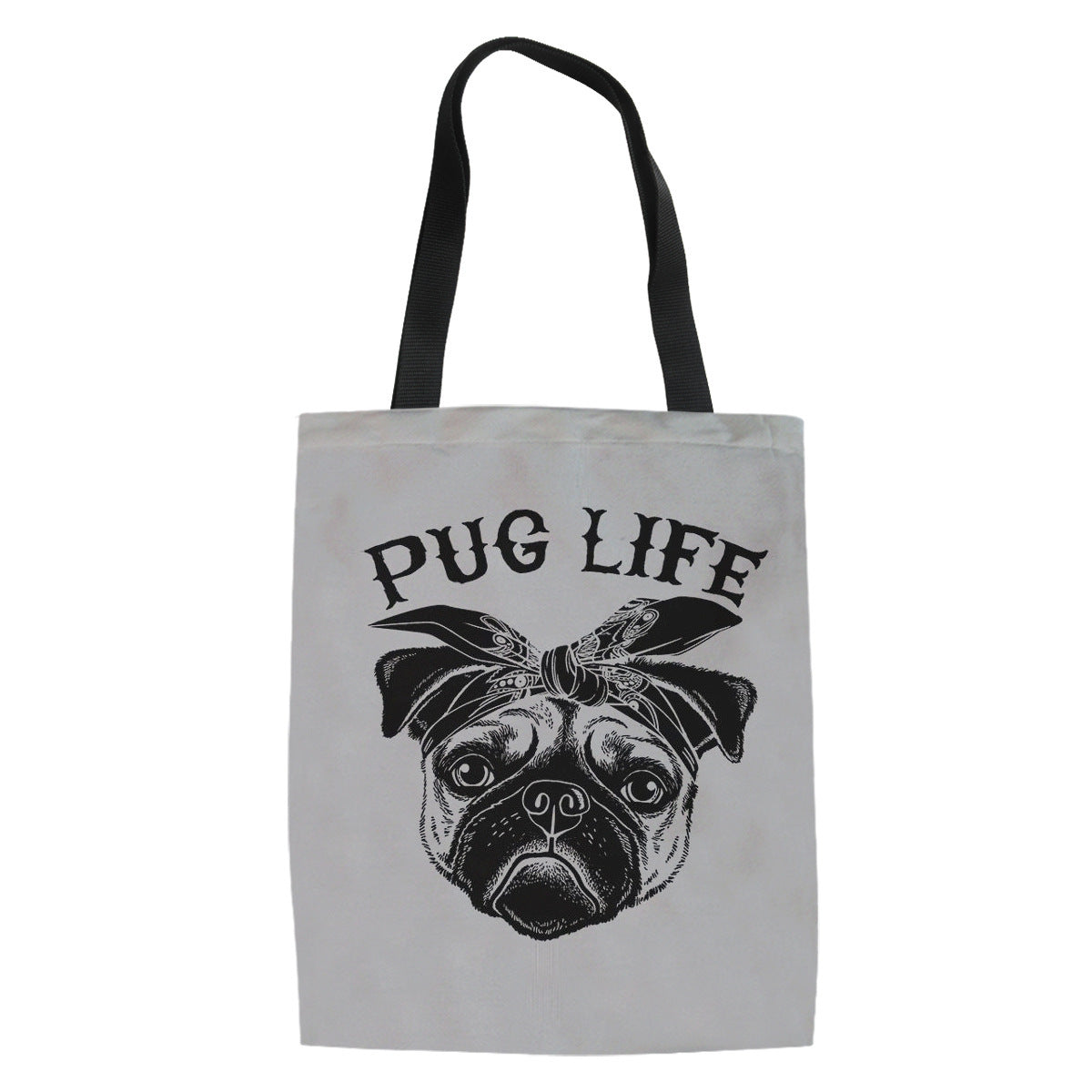 Simple Black And White Printed Tote Bag Women's Pattern