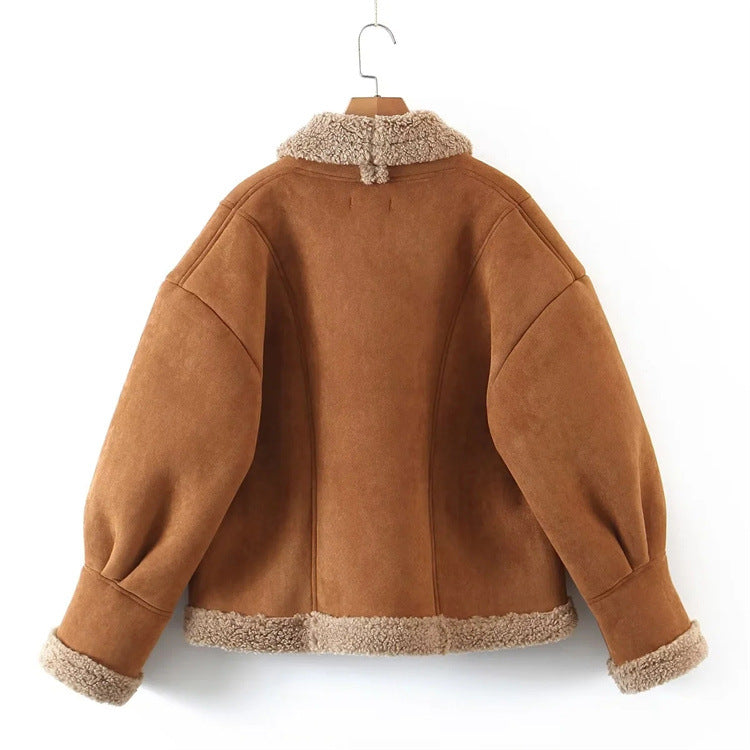 Amerikansk Vintage Enkeltradet Lammeuld Top
