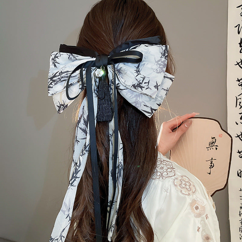 Women's Fashion New Chinese Bow Ribbon Barrettes