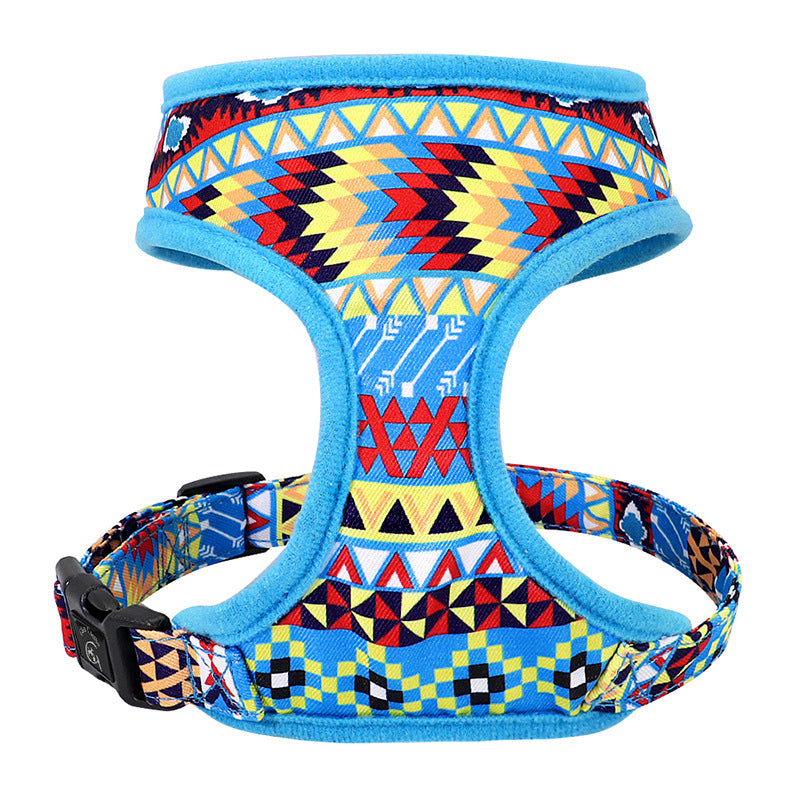 New Plaid Pet's Chest-back Trendy Small And Medium Sized Dog Breathable Chest Strap Dog Traction