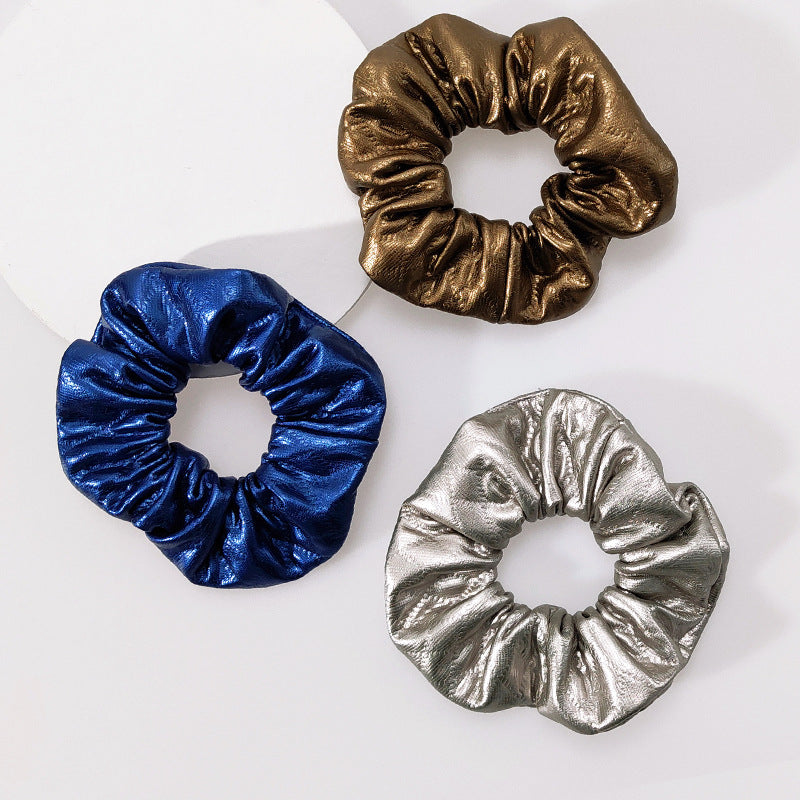 Women's Leather Plain Large Intestine Hairband