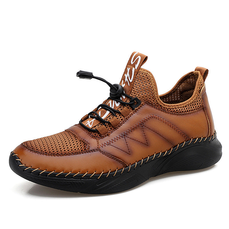 Men's Handmade Casual Low Top Mesh Flats