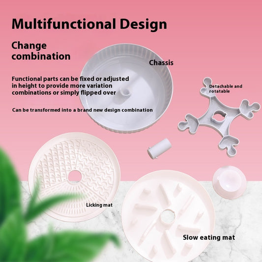 Pet Food Basin Rotating Game Board Anti-choke Silica Gel Pad Feeding