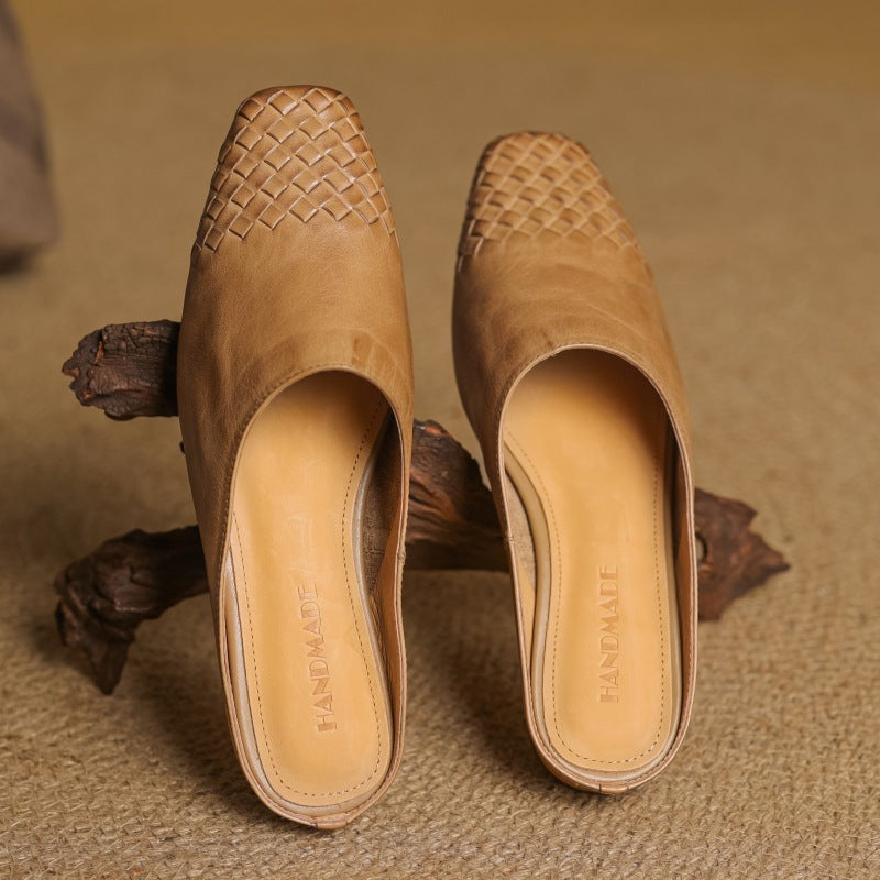 Womens Handmade Vintage Flat Sandals