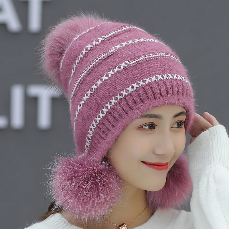 Women's Fashion Thick Warm Wool Knitted Hat