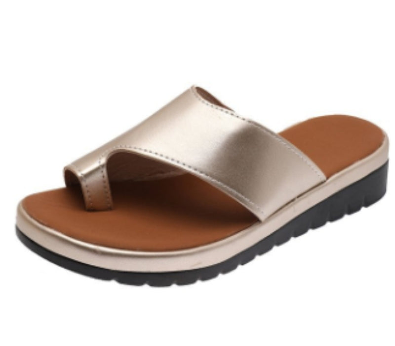 Large Size Women's Shoes Sandals Women's New European And American Ladies Toe Ring Sandals Women's