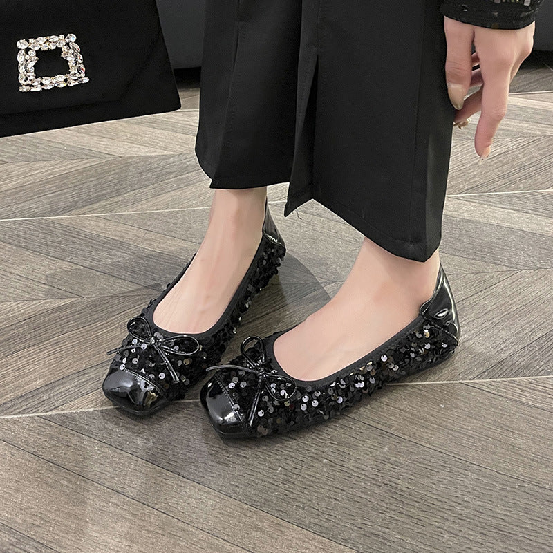 Soft Bottom Height Increasing Insole Breathable Mary Jane Shallow Mouth Pumps
